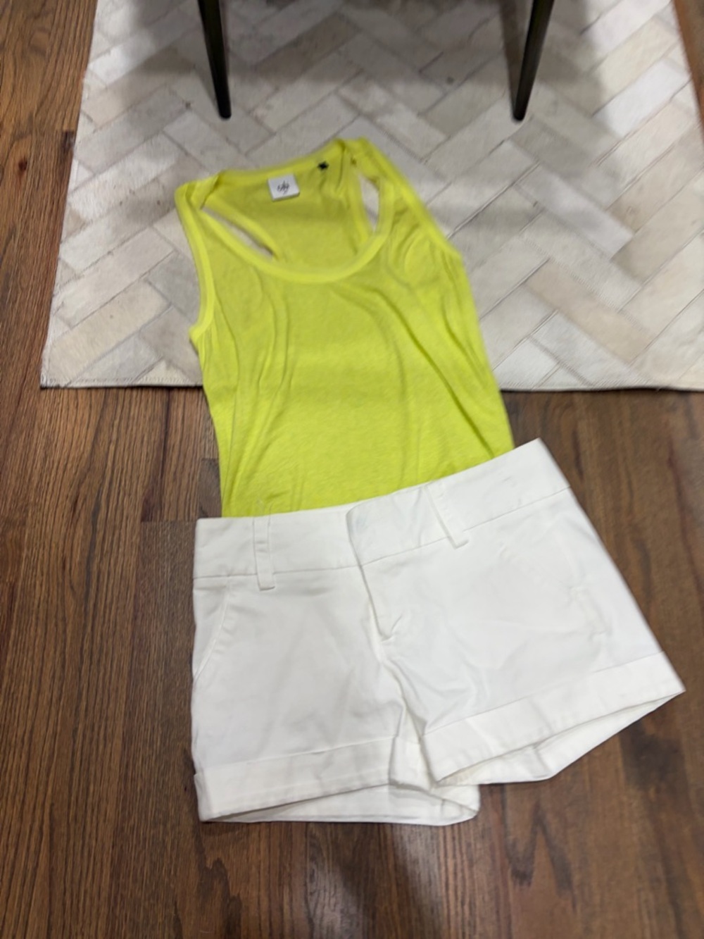 Alice + Olivia White Shorts and Tibi Tank